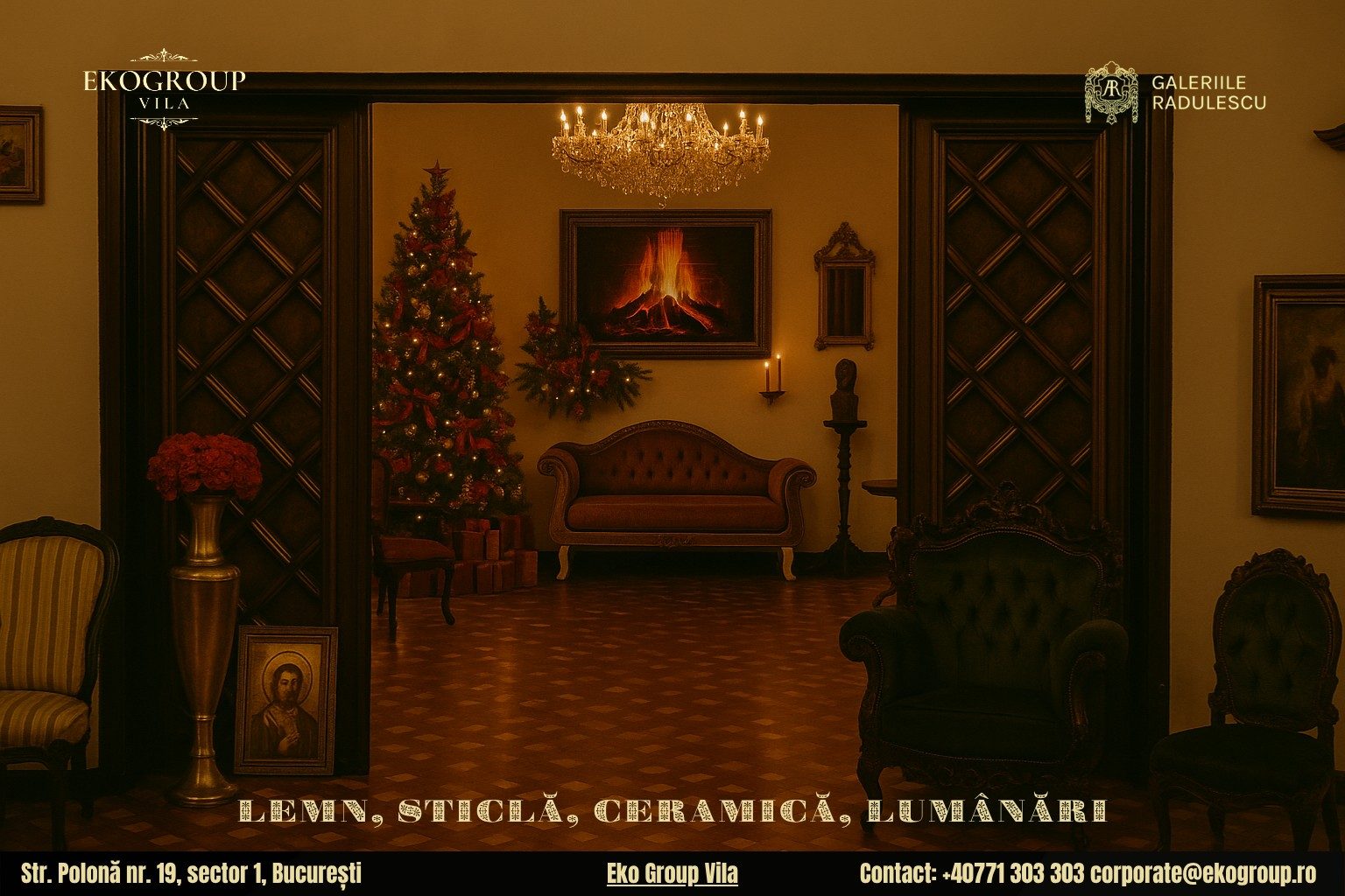 Decorațiuni de Crăciun ce readuc farmecul anilor ’30 – o experiență unică la Eko Group Vila